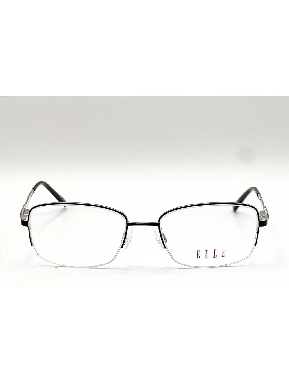 Elle EL13417 BK Black Rectangle Authentic Eyeglass Frames 52-17-135
